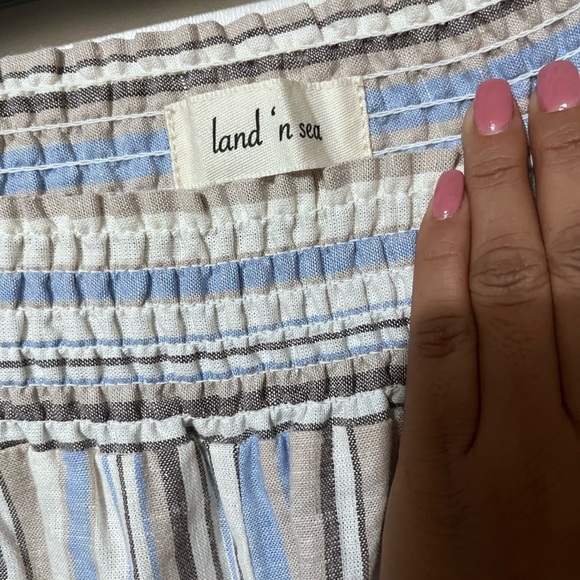 Chic Striped Maxi Pants in Blue and White - Picture 7 of 9